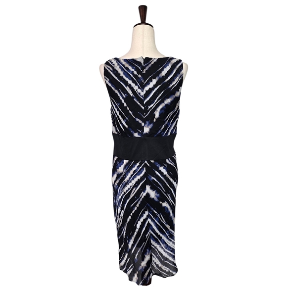 DKNY Printed V-Neck Knot-Front Sleeveless Dress Size 10 - Picture 5 of 10